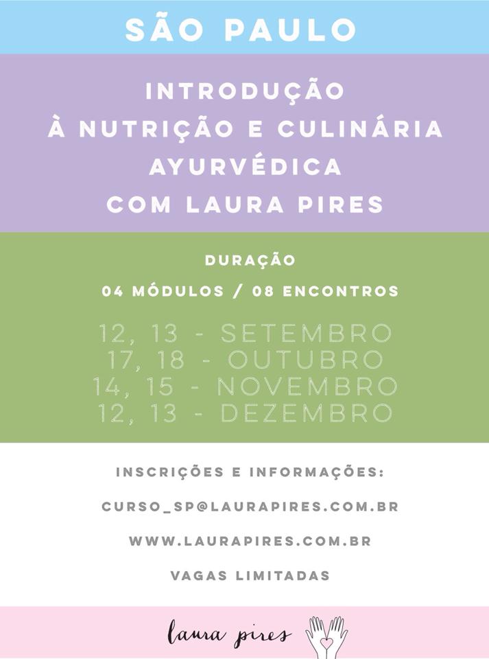 Curso De Nutri O E Culin Ria Ayurv Dica Em S O Paulo E Rio De Janeiro Laura Pires